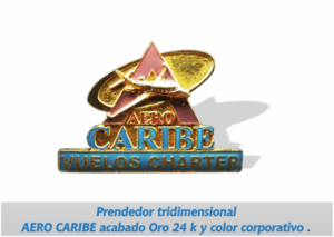 "PIN EMPRESARIAL PERSONALIZADO TRIDIMENSIONAL FUNDIDO."