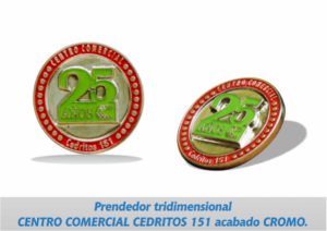 "PIN EMPRESARIAL PERSONALIZADO TRIDIMENSIONAL FUNDIDO."