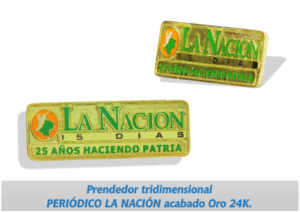 "PIN EMPRESARIAL PERSONALIZADO TRIDIMENSIONAL FUNDIDO."