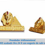 PIN TRIDIMENSIONAL MEMPHIS - BAÑO EN ORO