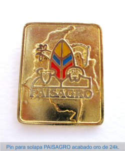 "PIN EMPRESARIAL PERSONALIZADO TRIDIMENSIONAL FUNDIDO."