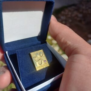 Pin de oro personalizado para reconocimiento empresarial en estuche de lujo