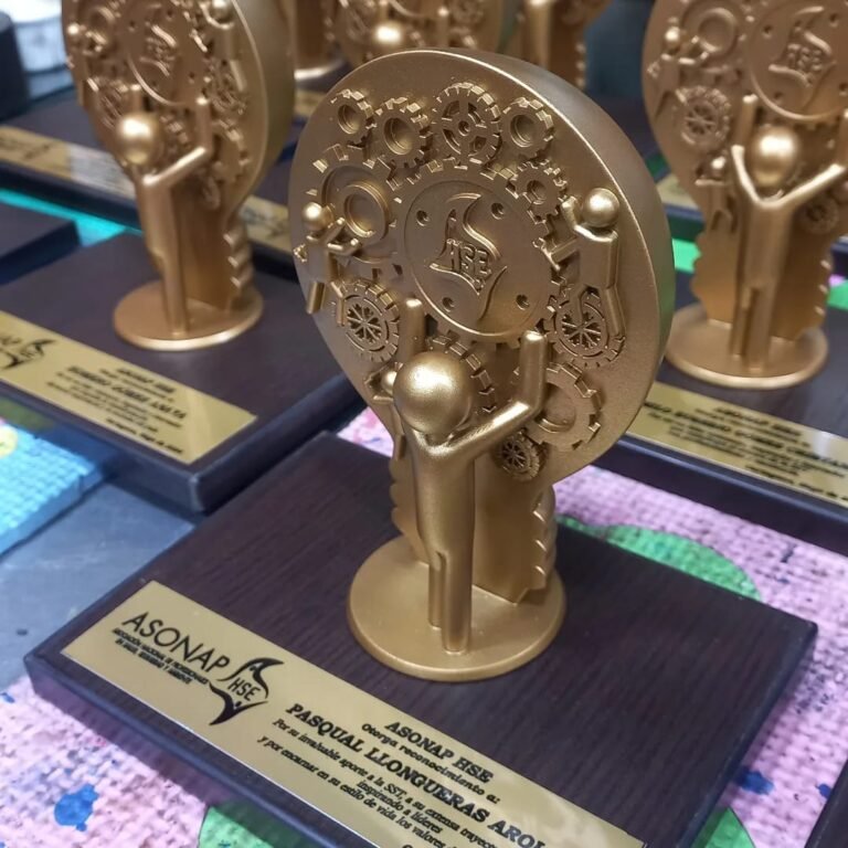 Galardón corporativo personalizado Mecanismo de la Innovación con engranajes