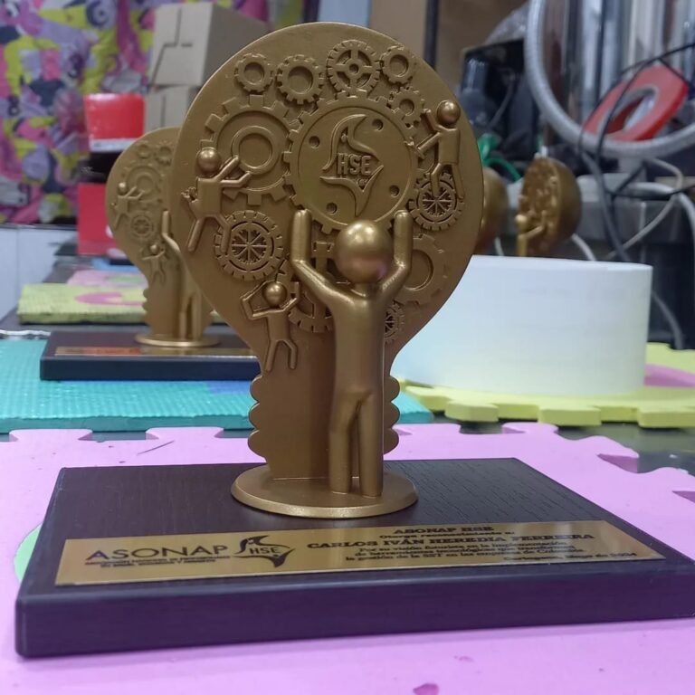 Galardón corporativo personalizado Mecanismo de la Innovación con engranajes