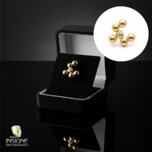 Pin de oro personalizado para reconocimiento empresarial en estuche de lujo