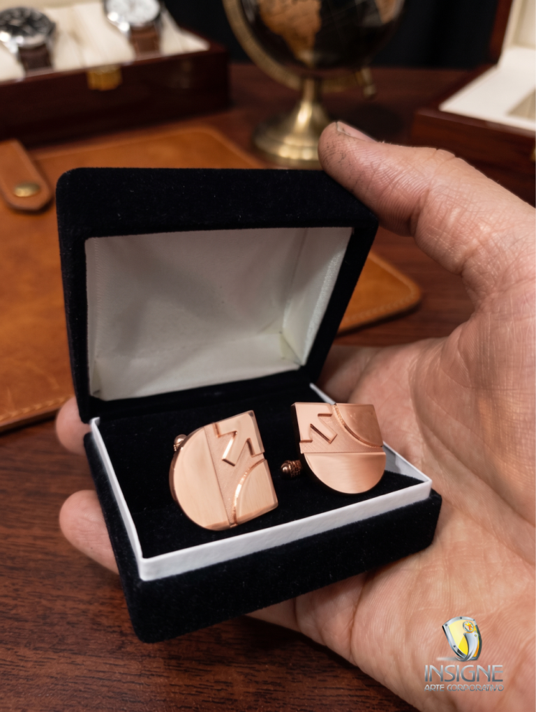 Mancornas de cobre personalizadas estilo elegante para traje masculino