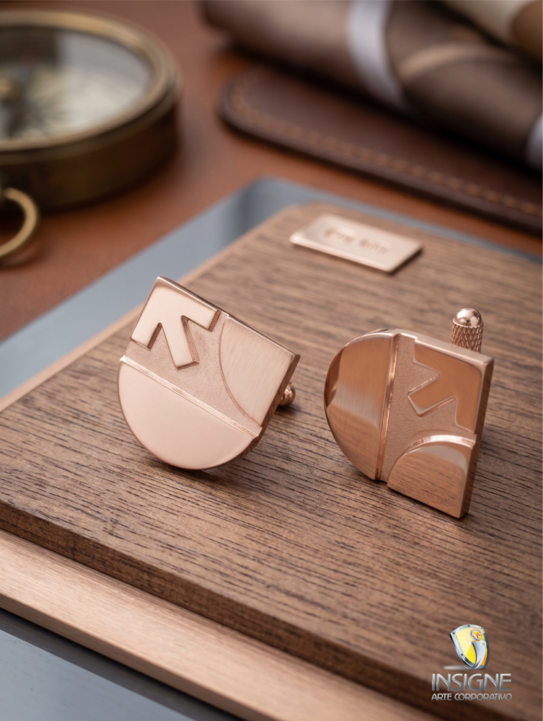 Mancornas de cobre personalizadas estilo elegante para traje masculino