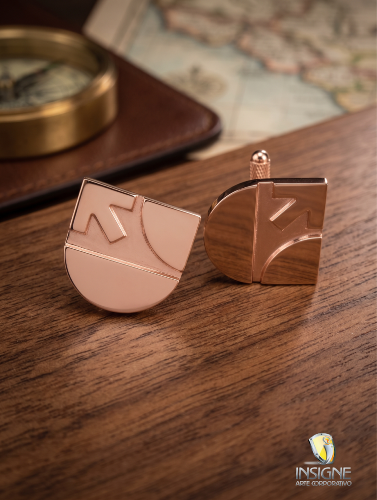 Mancornas de cobre personalizadas estilo elegante para traje masculino